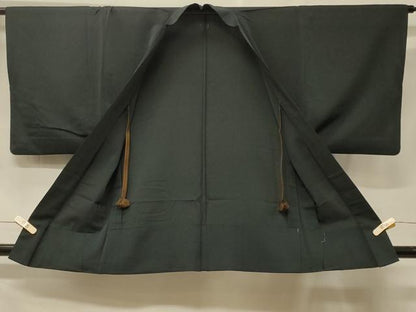 平和屋着物＃男性　羽織　単衣　百入茶色　正絹　逸品　CABF1484in