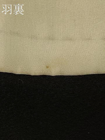 平和屋着物＃男性　長羽織　黒地　正絹　逸品　CABF1485in