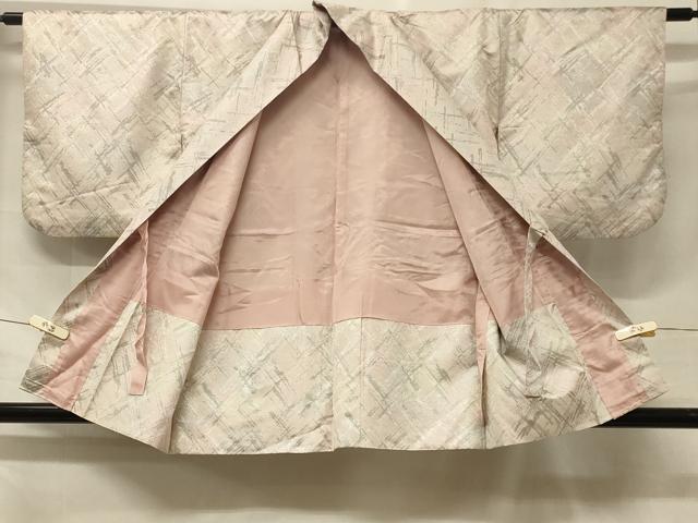 平和屋着物＃道中着　紬地　霞文　正絹　逸品　CABF1487in