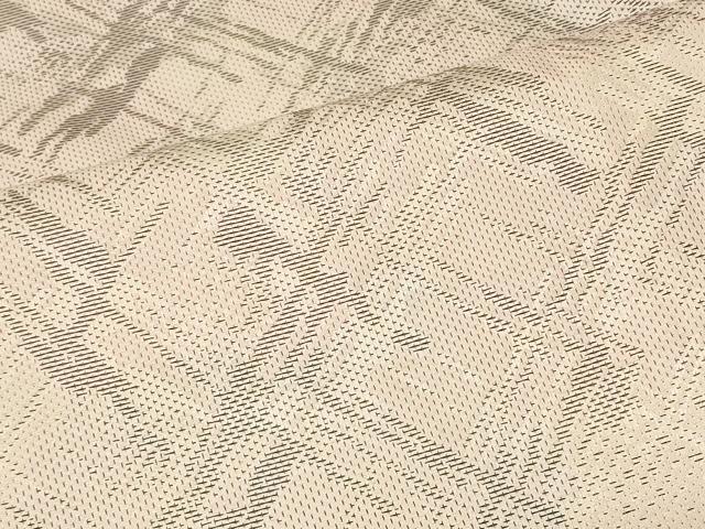 平和屋着物＃道中着　紬地　霞文　正絹　逸品　CABF1487in