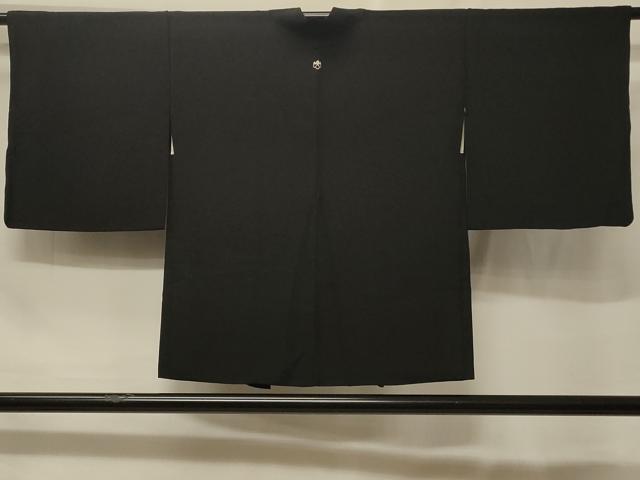 平和屋着物＃羽織　樹林地紋　黒地　正絹　逸品　CABF1488in