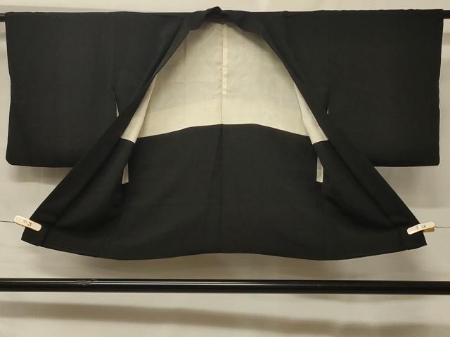 平和屋着物＃羽織　樹林地紋　黒地　正絹　逸品　CABF1488in