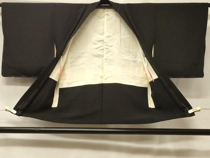 平和屋着物＃羽織　総刺繍　カトレア　黒地　金糸　正絹　逸品　未使用　CABF1493in