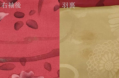 平和屋着物＃羽織　手描き　枝花文　銀彩　正絹　逸品　未使用　CABF1494in