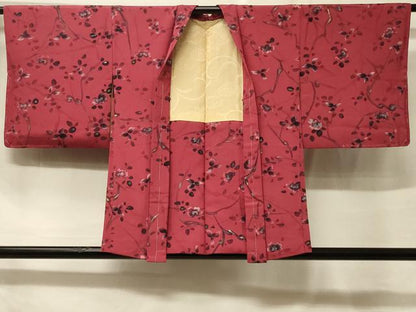 平和屋着物＃羽織　手描き　枝花文　銀彩　正絹　逸品　未使用　CABF1494in