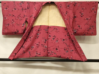 平和屋着物＃羽織　手描き　枝花文　銀彩　正絹　逸品　未使用　CABF1494in