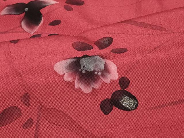 平和屋着物＃羽織　手描き　枝花文　銀彩　正絹　逸品　未使用　CABF1494in
