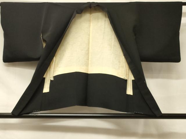 平和屋着物＃羽織　寿光織　人物風景文　黒地　金糸　正絹　逸品　未使用　CABF1496in