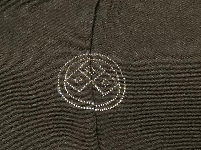 平和屋着物＃羽織　寿光織　霞文　黒地　金銀糸　正絹　逸品　CABF1511in