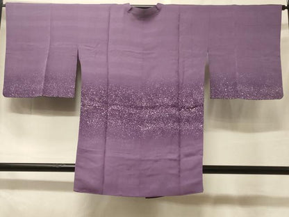 平和屋着物＃道行コート　横段霞文　たたき染め　正絹　逸品　CABF1512in
