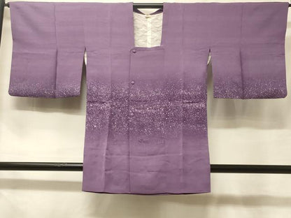 平和屋着物＃道行コート　横段霞文　たたき染め　正絹　逸品　CABF1512in