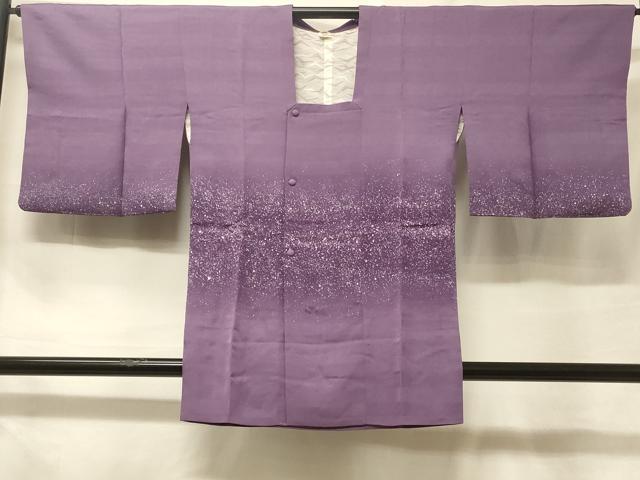 平和屋着物＃道行コート　横段霞文　たたき染め　正絹　逸品　CABF1512in
