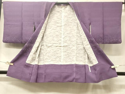 平和屋着物＃道行コート　横段霞文　たたき染め　正絹　逸品　CABF1512in