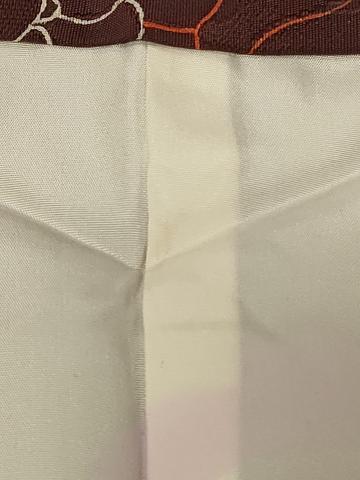 平和屋着物＃羽織　地紋起こし　草花文　正絹　逸品　CABF1514in