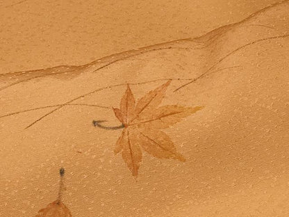 平和屋着物＃羽織　手描き　秋草文　暈し染め　正絹　逸品　CABF1516in
