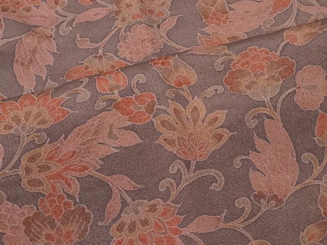 平和屋着物＃道行コート　更紗花文　正絹　逸品　CABF1519in