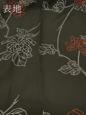 平和屋着物＃羽織　乱菊　黒地　正絹　逸品　CABF1521in