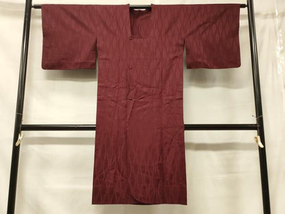 平和屋着物＃道行コート　雨コート　単衣　立涌地紋　ロング丈　正絹　逸品　CABF1524in