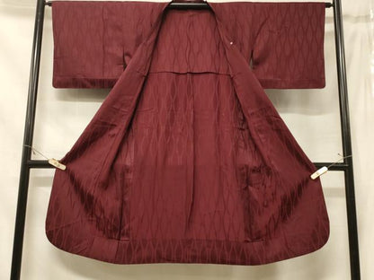 平和屋着物＃道行コート　雨コート　単衣　立涌地紋　ロング丈　正絹　逸品　CABF1524in