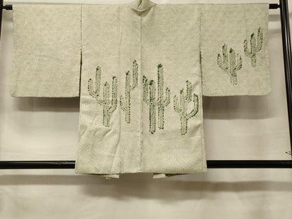 平和屋着物＃羽織　総絞り　サボテン　正絹　逸品　CABF1526in