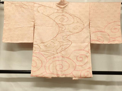 平和屋着物＃羽織　駒刺繍　総絞り　流水文　正絹　逸品　未使用　CABF1538in