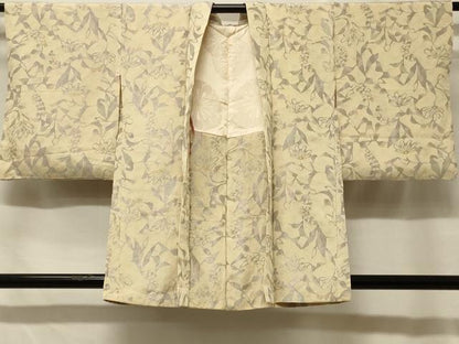 平和屋着物＃羽織　寿光織　枝花文　金銀糸　正絹　逸品　CABF1540in
