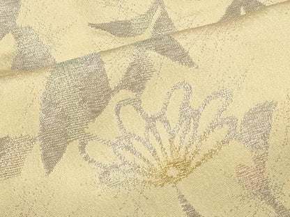 平和屋着物＃羽織　寿光織　枝花文　金銀糸　正絹　逸品　CABF1540in