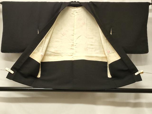 平和屋着物＃羽織 寿光織 風景文 黒地 金銀糸 正絹 逸品 CABF1543in