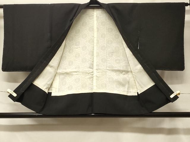 平和屋着物＃羽織　総刺繍　舞花文　黒地　金糸　正絹　逸品　未使用　CABF1544in