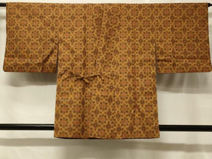 平和屋着物＃道中着　お召地　正倉院花文　正絹　逸品　CABF1554in