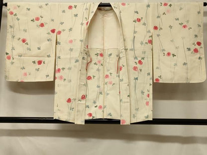 平和屋着物＃羽織　手描き　枝花文　正絹　逸品　未使用　CABF1555in
