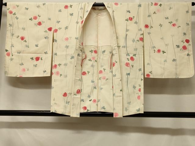 平和屋着物＃羽織　手描き　枝花文　正絹　逸品　未使用　CABF1555in