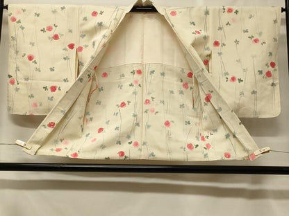 平和屋着物＃羽織　手描き　枝花文　正絹　逸品　未使用　CABF1555in