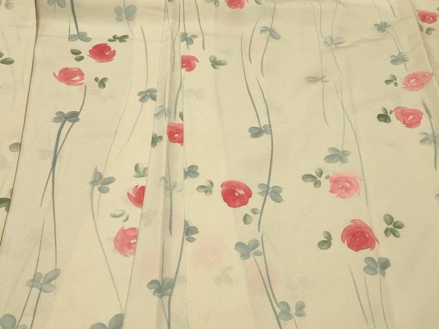 平和屋着物＃羽織　手描き　枝花文　正絹　逸品　未使用　CABF1555in