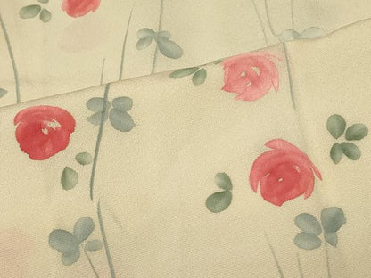 平和屋着物＃羽織　手描き　枝花文　正絹　逸品　未使用　CABF1555in