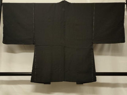 平和屋着物＃男性　羽織　黒地　正絹　逸品　未使用　CABF1563in