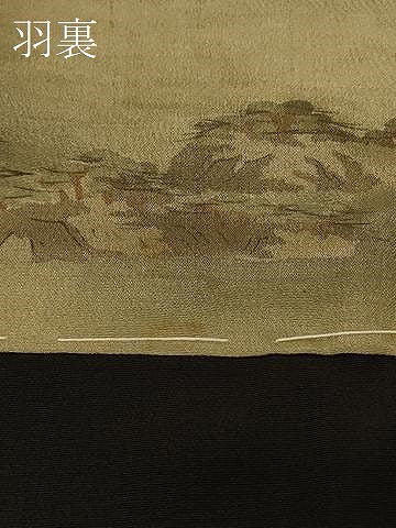 平和屋着物＃男性　羽織　黒地　正絹　逸品　未使用　CABF1563in