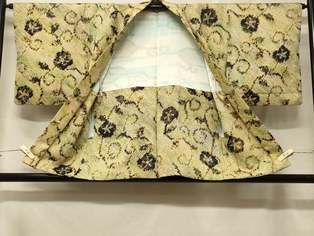 平和屋着物＃羽織　総絞り　花唐草文　暈し染め　正絹　逸品　CABF1565in