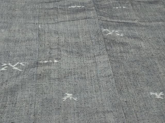 平和屋着物＃道行コート　紬地　霞文　ロング丈　正絹　逸品　CABF1567in
