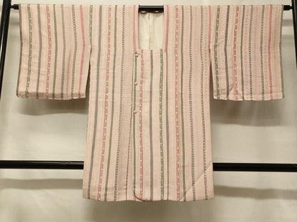 平和屋着物＃道行コート　地紋起こし　吉祥花間道　ロング丈　正絹　逸品　未使用　CABF1568in