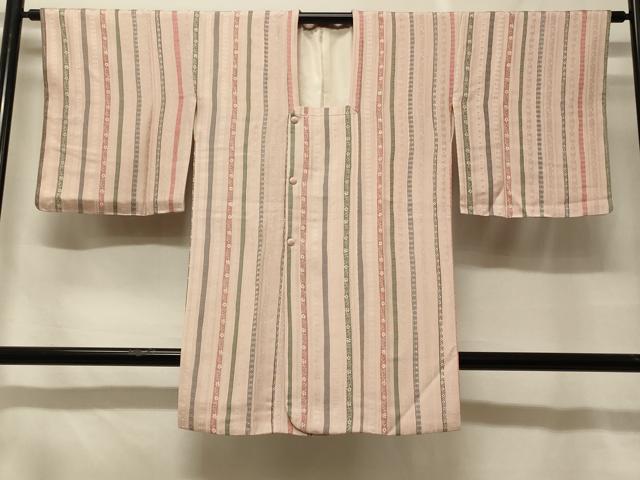 平和屋着物＃道行コート　地紋起こし　吉祥花間道　ロング丈　正絹　逸品　未使用　CABF1568in