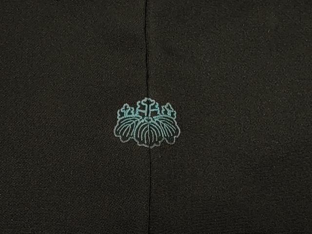 平和屋着物＃羽織　刺繍　枝花文　黒地　正絹　逸品　CABF1576in