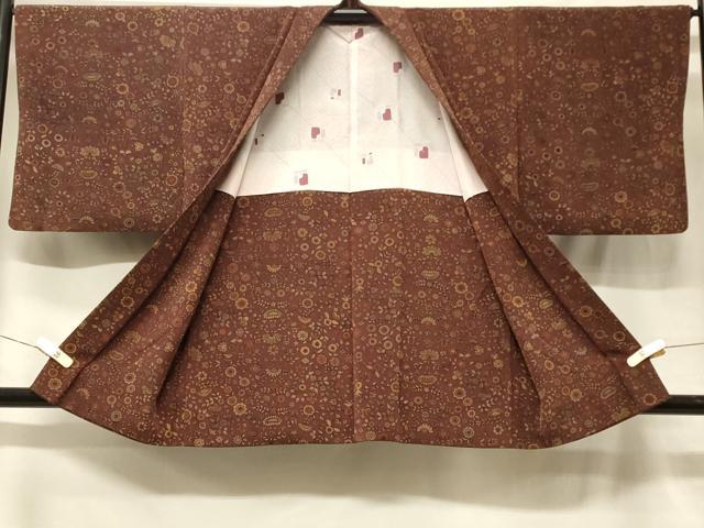 平和屋着物＃羽織　更紗花文　正絹　逸品　CABF1579in