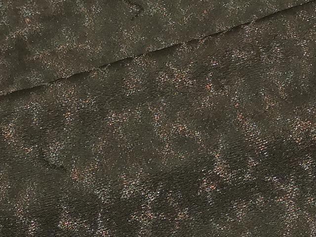 平和屋着物＃羽織　寿光織　霞文　黒地　正絹　逸品　CABF1581in