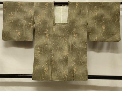 平和屋着物＃道行コート　枝葉文　暈し染め　正絹　逸品　CABF1584in