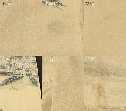 平和屋着物＃羽織　寿光織　草花文　銀糸　正絹　逸品　未使用　CABF1598in