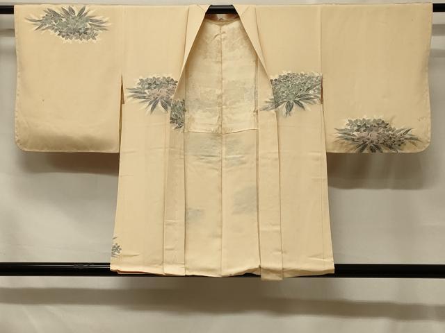 平和屋着物＃羽織　寿光織　草花文　銀糸　正絹　逸品　未使用　CABF1598in