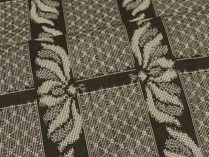平和屋着物＃本場村山大島紬　羽織　格子花文　正絹　逸品　CABF1599in