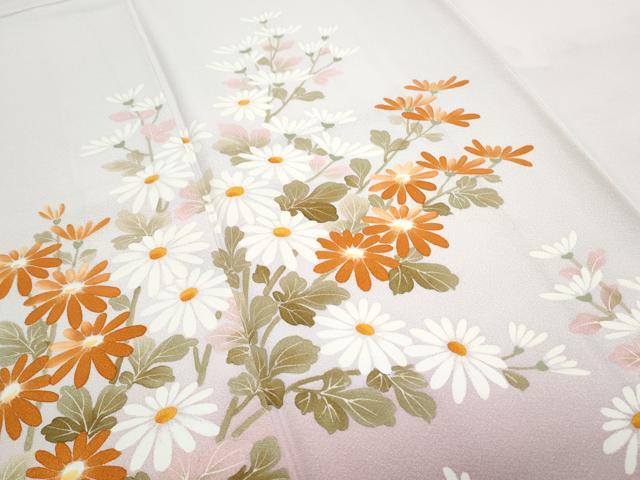 平和屋着物■訪問着 作家物 草花文 暈し染め 正絹 逸品 CABF1605th