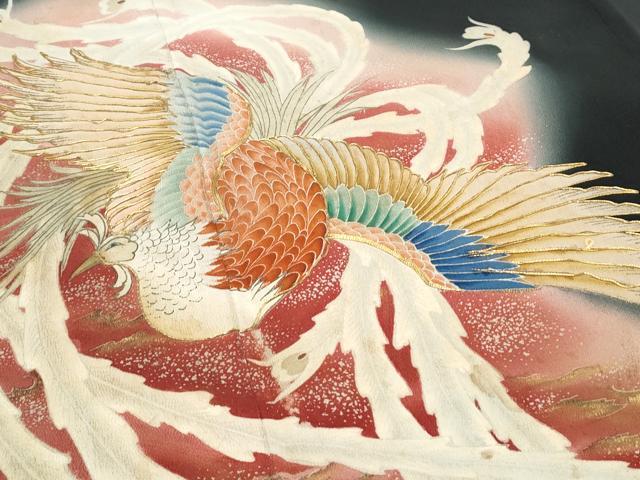 平和屋着物■豪華黒留袖　作家物　駒刺繍　鳳凰　金彩　正絹　逸品　CABF1675th